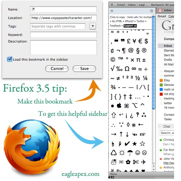 CopyPasteCharacter to Firefox